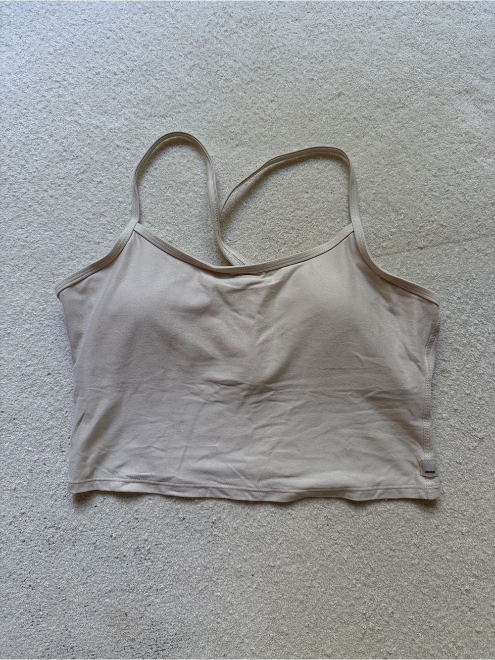 Cream Cropped Spaghetti-Strap Camisole